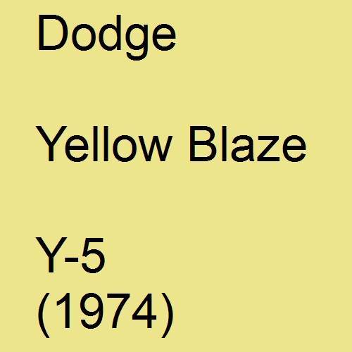 Dodge, Yellow Blaze, Y-5 (1974).